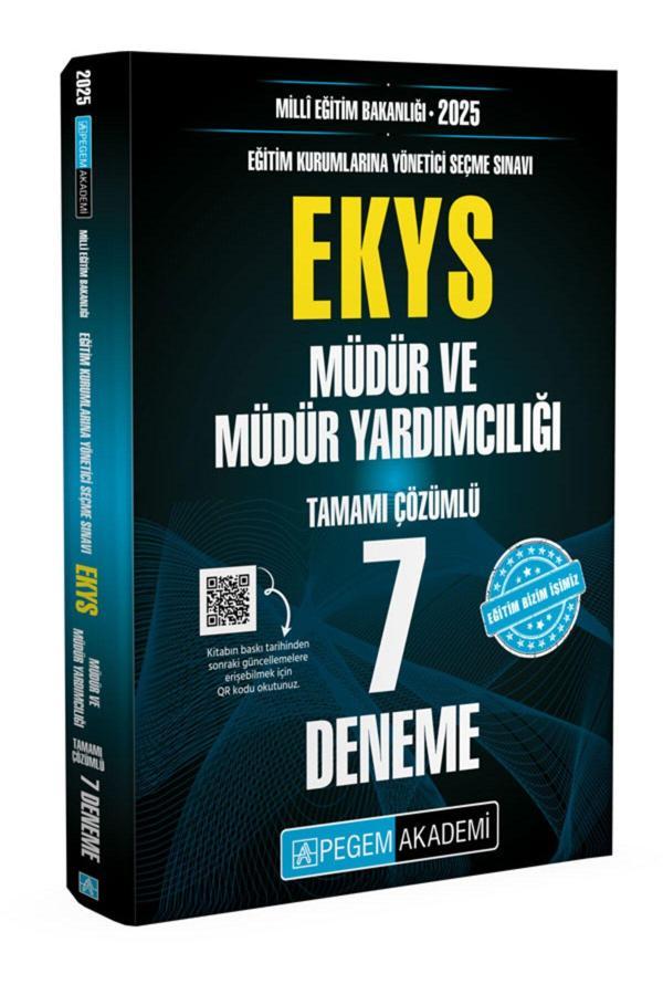 Pegem Akademi Yayıncılık 2025 Milli Eğitim Bakanlığı (Ekys) Müdür Ve Müdür Yardımcılığı Tamamı Çözümlü 7 Deneme - Pegem Akademi Yayıncılık - Image 1