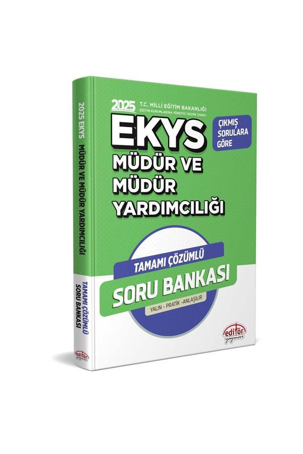 Editör Yayınevi Editör 2025 Meb Ekys Müdür Ve Yardımcılığı Soru Bankası Çözümlü Editör Yayınları - Editör Yayınevi - Image 1