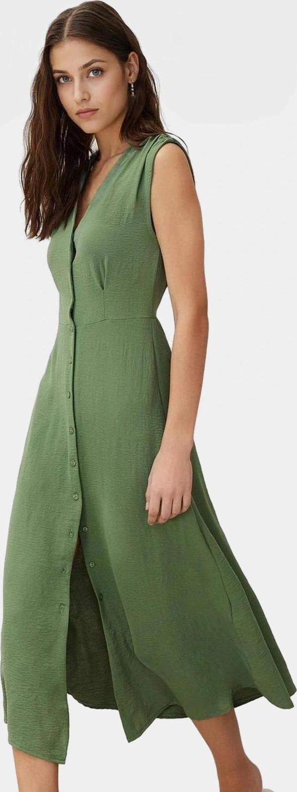 Rahat ve Şık Aerobin Kumaştan Kolsuz Gömlek Elbise Kaliteli İşçilik Profesyonel Görünüm - Image 1