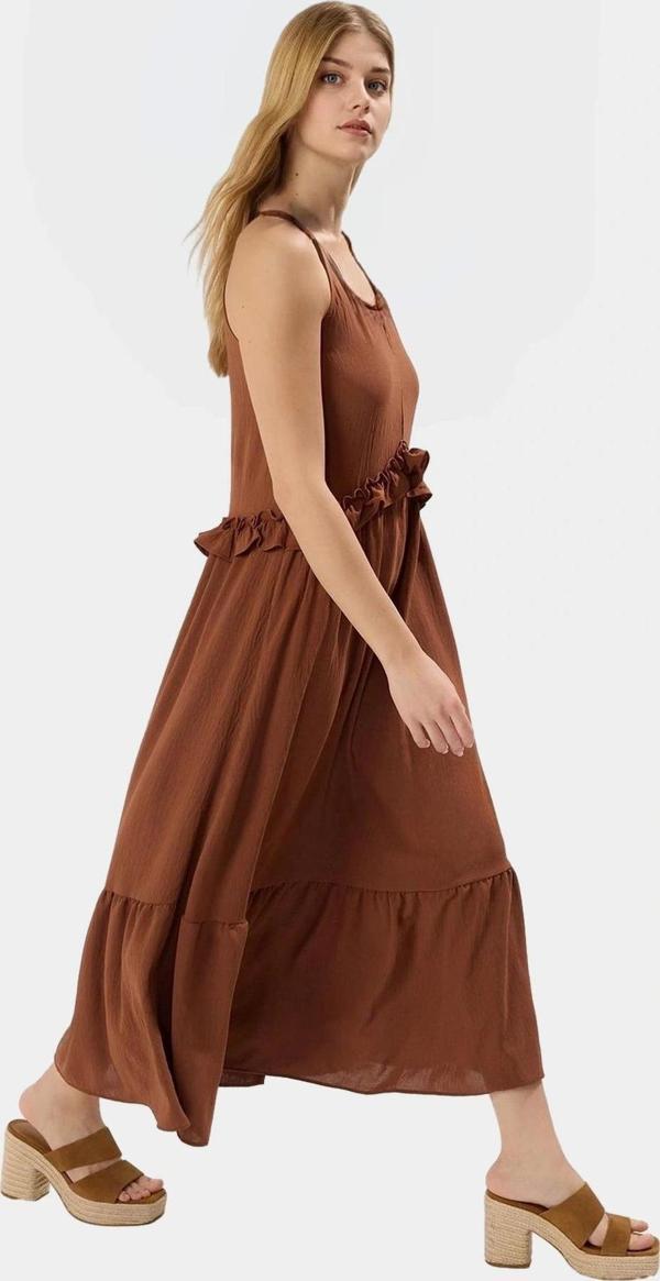 Yazlık Rahatlığıyla Şıklığı Bir Arada Halter Yaka Maxi Elbise Özenle Seçilmiş Premium Kalite - Image 1