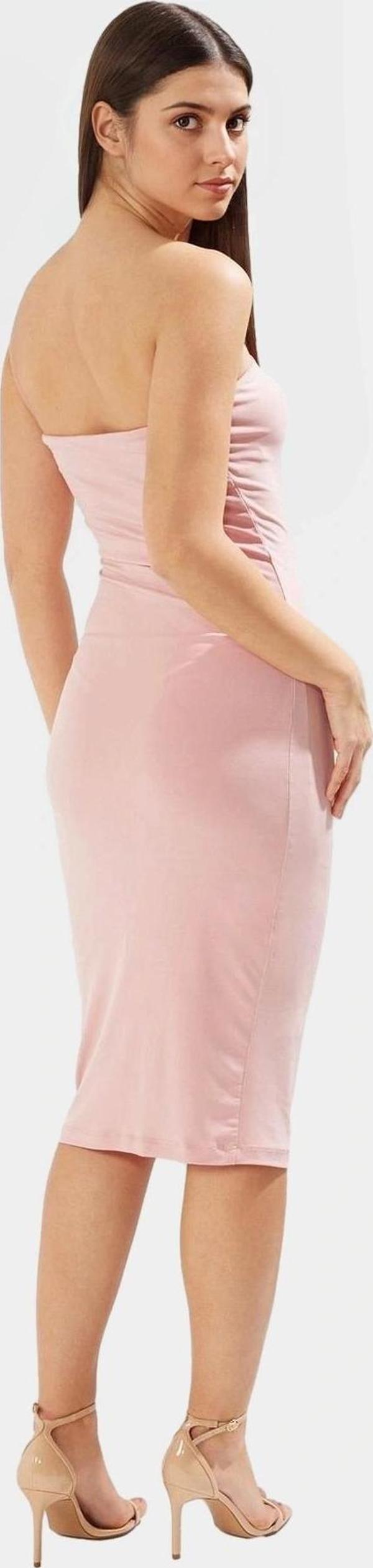 Şık Bodycon Elbise Esnek Örme Kumaş Midi Boy Yaz Mevsimi Özenle Seçilmiş Yüksek Kalite - Image 1