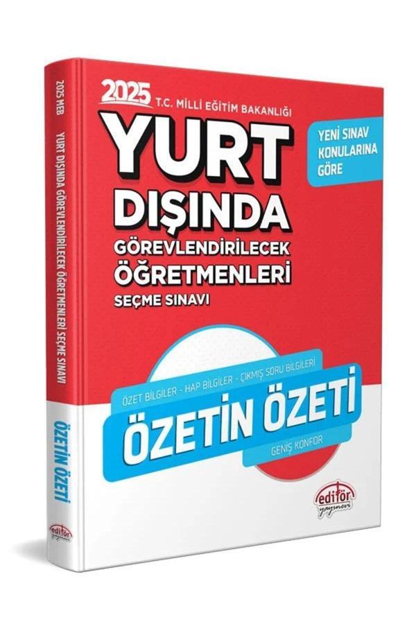 Editör Yayınevi 2025 Meb Yurt Dışında Görevlendirilecek Öğretmenleri Seçme Sınavı Özetin Özeti - Editör Yayınevi - Image 1