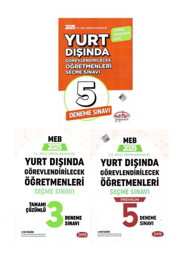 Data Yayınları 2025 Data Editör Meb Yurt Dışı Öğretmenlik Sınavı 3 Lü Deneme Sınavı Seti - Data Yayınları - Image 1