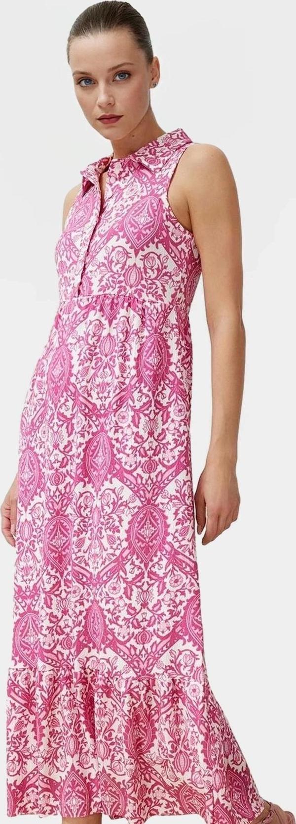 Çok Desenli A line Maxi Elbise Rahat Yazlık Örme Kumaş Modern Stil Premium Kalite - Image 1