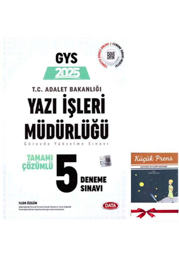 Data Yayınları 2025 Adalet Bakanlığı Yazı İşleri Müdürlüğü Görevde Yükselme Sınavı Çözümlü 5 Deneme Sınavı - Data Yayınları - Image 1