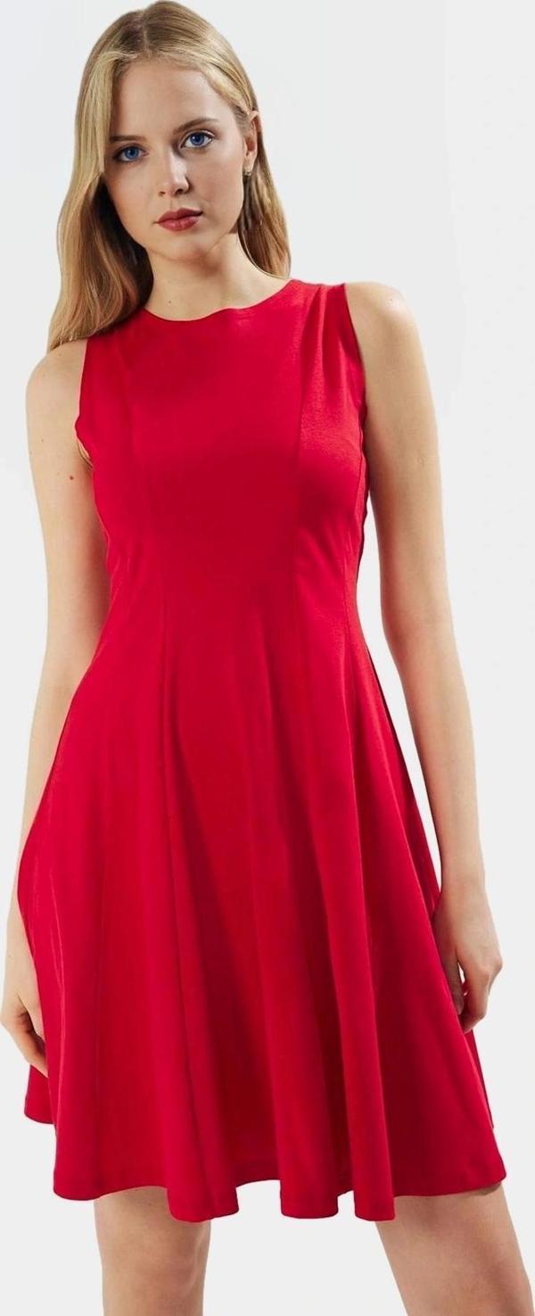 Pamuk Kadın Mini Elbise Örme Kumaş Rahat Yazlık Dayanıklı Malzeme Trend Tasarım - Image 1