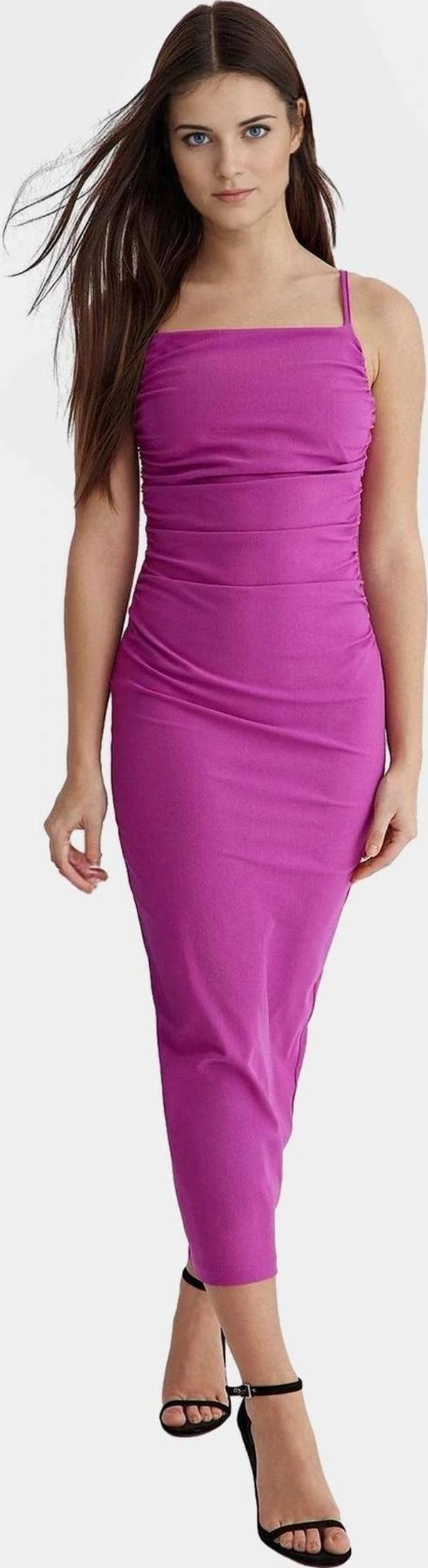 Bodycon Maxi Elbise Yazlık Örme Astarlı Yırtmaçlı Günlük Kullanım İçin Şık Görünüm - Image 1