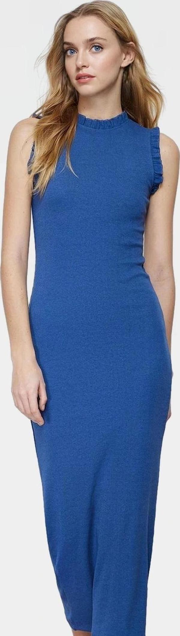 Pamuklu Elastan Bodycon Midi Elbise Büzgülü Kollu Rahat Günlük Kombin Zarifane Tasarım - Image 1