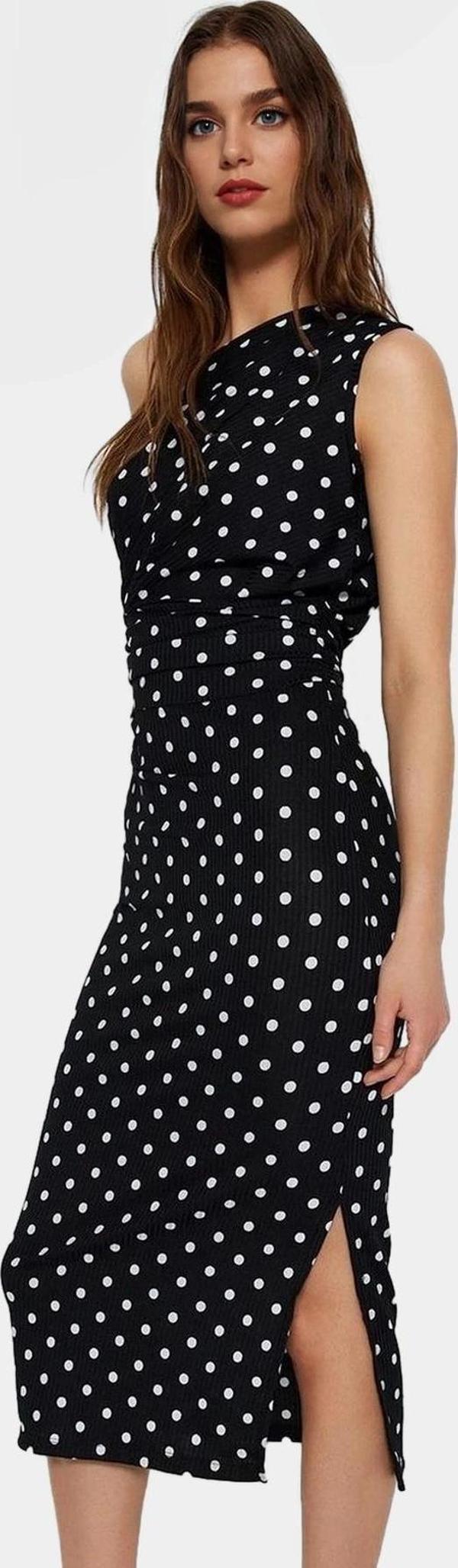 Asimetrik Tek Omuzlu Bodycon Elbise Püsküllü Trend Tasarım Mükemmel Uyum - Image 1