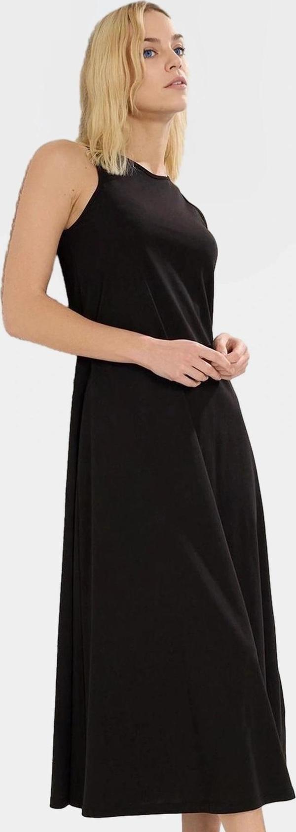 Rahat Pamuklu Maxi Elbise A Line Kesim Halter Yaka Günlük Stil Konforlu Uzun Ömürlü - Image 1