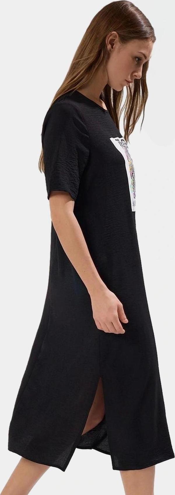 Rahat Kesim Polyester Midi Elbise Bisiklet Yaka Düz Desen Günlük Stil Kullanım İçin - Image 1