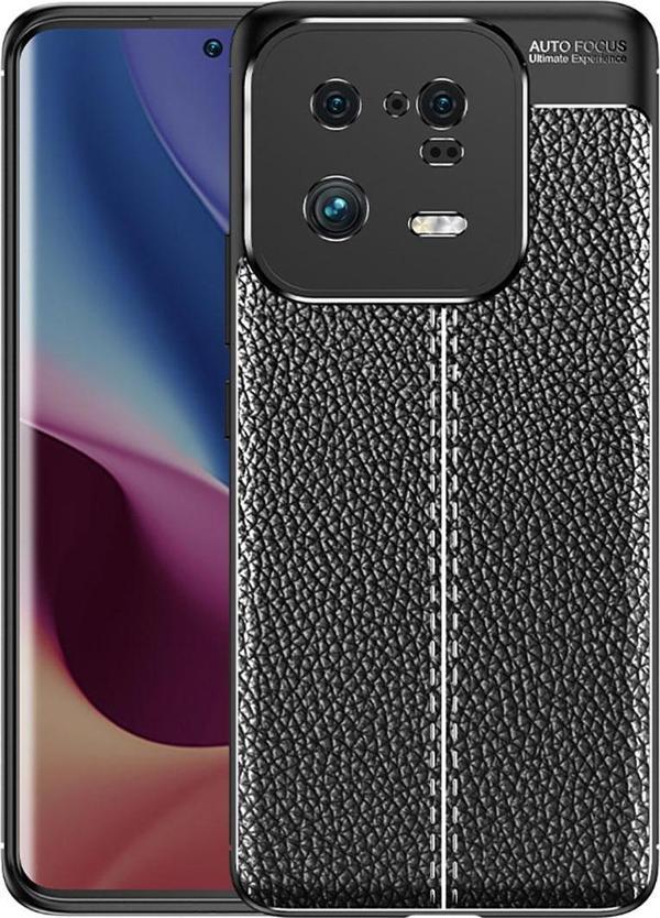 Xiaomi Mi 13 Pro Uyumlu Kamera Korumalı Deri Görünümlü Silikon Kılıf - Image 1