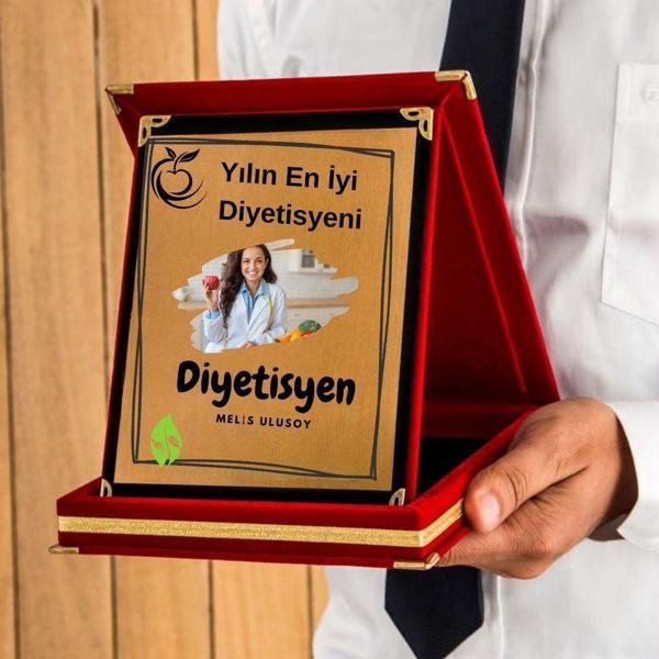 Diyetisyenlere Özel Tasarımlı Fotoğraflı Hediye Plaket - Image 1