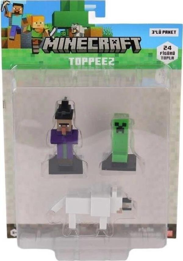 PMI MC2020 Minecraft 3D Figür Toppeez 3lü Set - Image 1