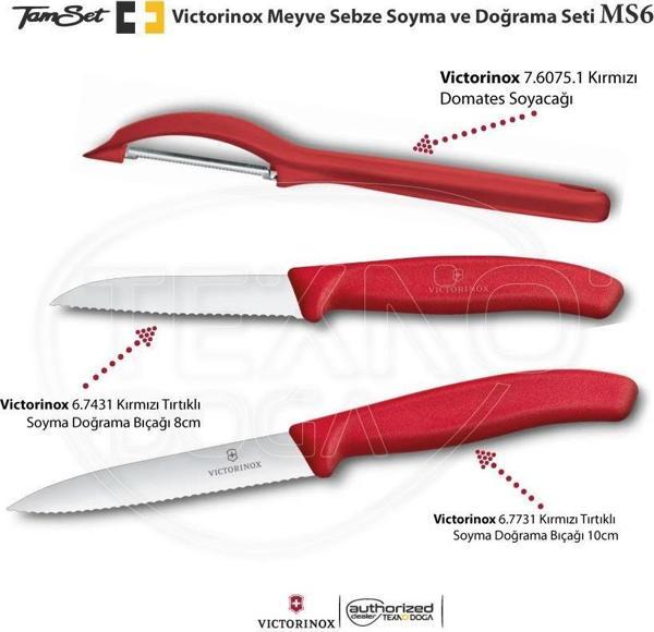 Victorinox Meyve Sebze Soyacak ve Doğrama Bıçağı Seti MS6 - Image 1