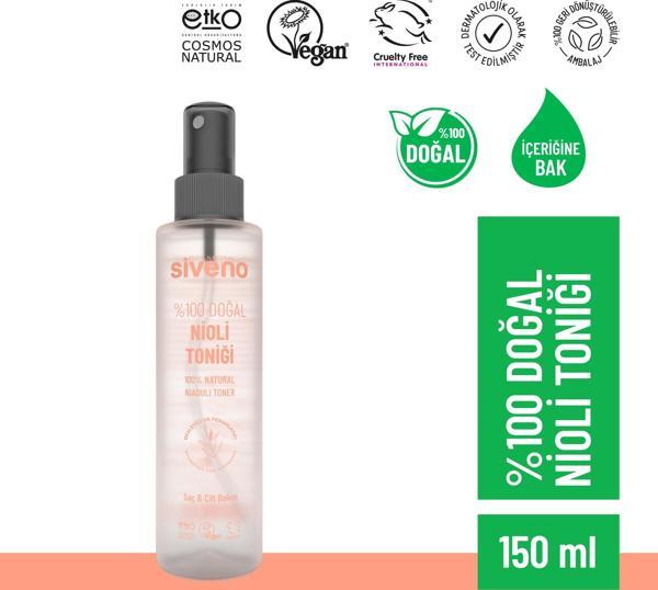 Siveno %100 Doğal Nioli Suyu Kötü Koku Önleyici Arındırıcı Ferahlatıcı Hassas Bölge Toniği 150 ml - Image 1