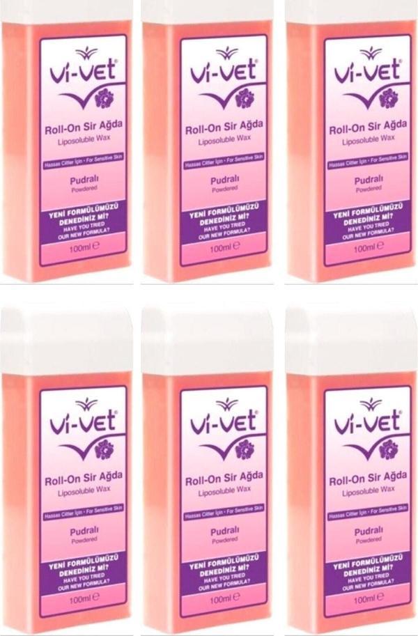 Vi-vet Kartuş Roll-on Kartuş Pudralı Sir Ağda 100ml 6 Adet - Image 1