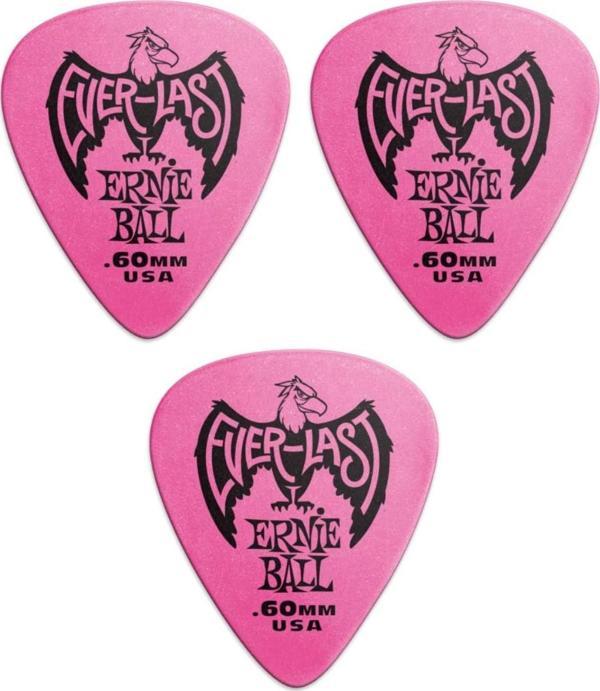Ernie Ball P09179-3 Gitar Penası 3 Adet Everlast 0.60 mm Pembe - Image 1