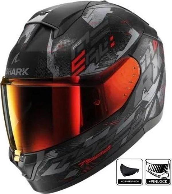 Kask Shark Rıdıll 2 Molokai Mat Kapalı Siyah/Kırmızı - Image 1