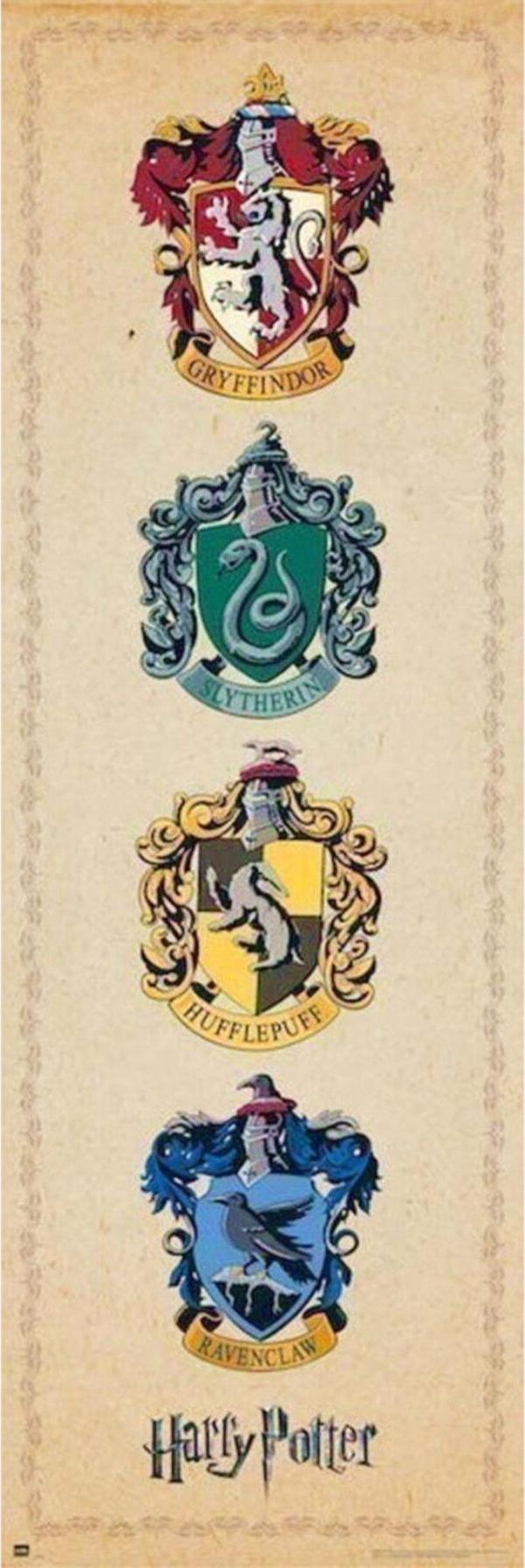 Grupo Erık Harry Potter House Crets Door Poster - Image 1