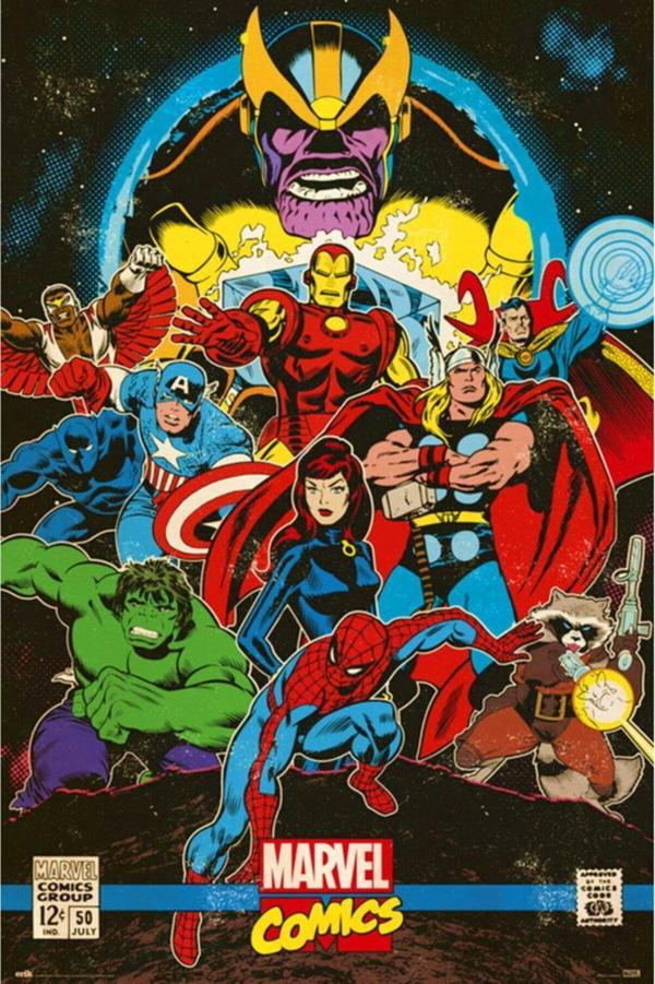 Grupo Erık Marvel Infınıty Retro Maxı Poster - Image 1