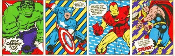 MARVEL COMICS TRITICO DOOR POSTER - Image 1