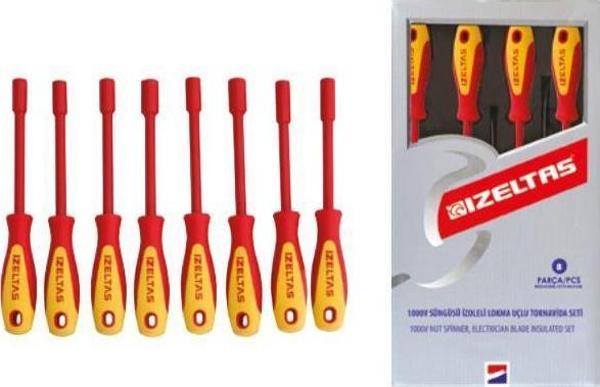 İzeltaş Süngüsü İzoleli Lokma Uçlu Tornavida Seti 8Li - 4773008108 - Image 1