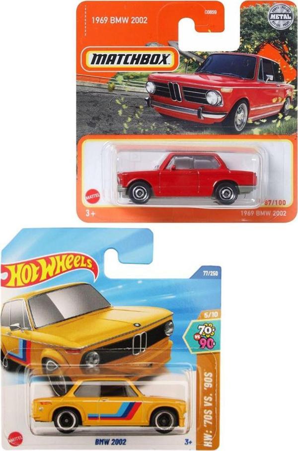 2 Araç Set - Matchbox BMW 2002 & Hot Wheels BMW 2002 (1/64) - Image 1