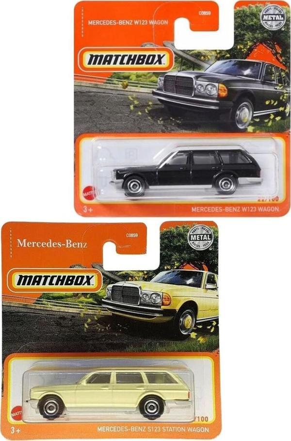 Matchbox 2 Araç Set Mercedes-Benz W123 Wagon & Mercedes Benz S123 Wagon (1/64) - Image 1