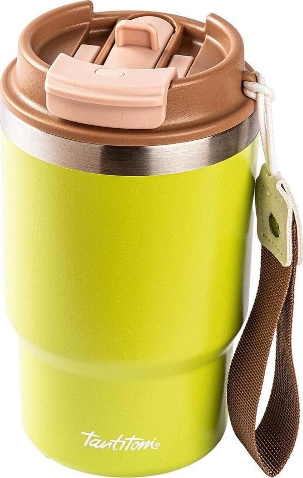 Tantitoni 2'si 1 Arada Kapaklı Termos Bardak 480ml Yeşil  - Image 1