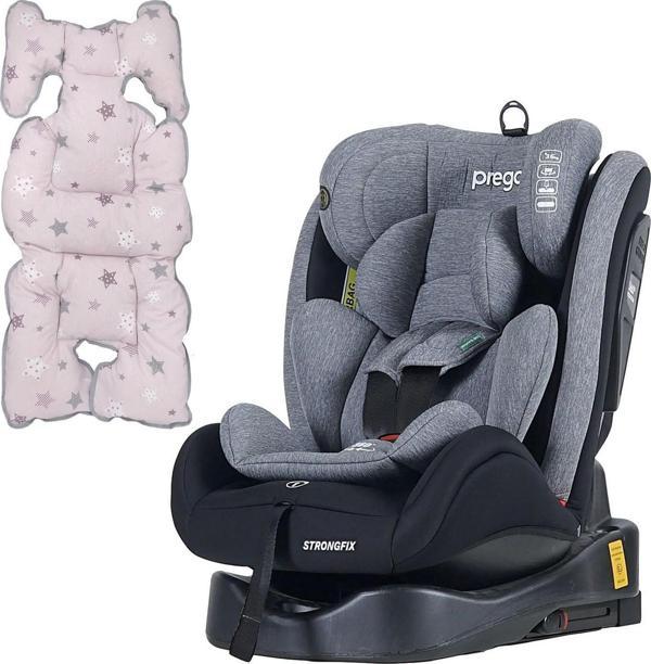 Prego Strong Fix Oto Koltuğu - Oto Koltuk Minderi Gri-Pembe - Image 1