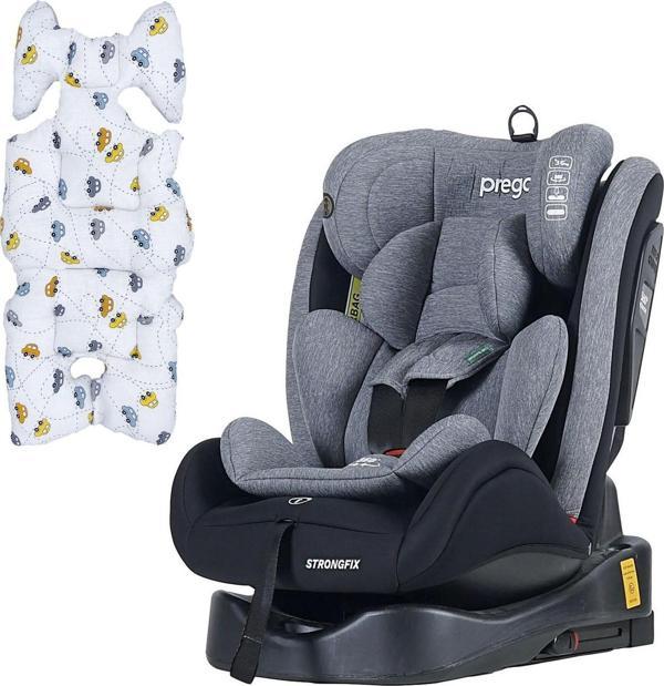 Prego StrongFix Oto Koltuğu-Müslin Oto Koltuk Minderi Gri-Sarı Gri - Image 1