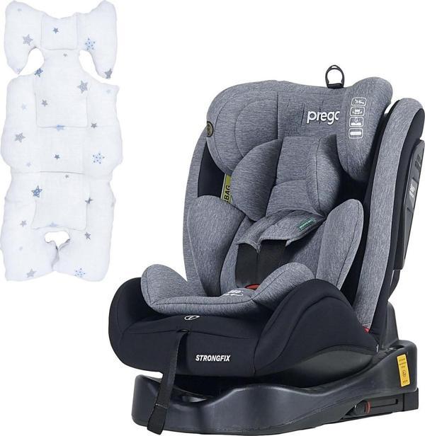 Prego StrongFix Oto Koltuğu-Müslin Oto Koltuk Minderi Gri-Beyaz Mavi - Image 1
