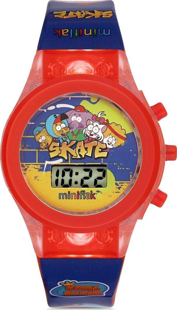Miniflak Kral Şakir Lisanslı KS7001 Mavi Işıklı Çocuk Saati - Image 1