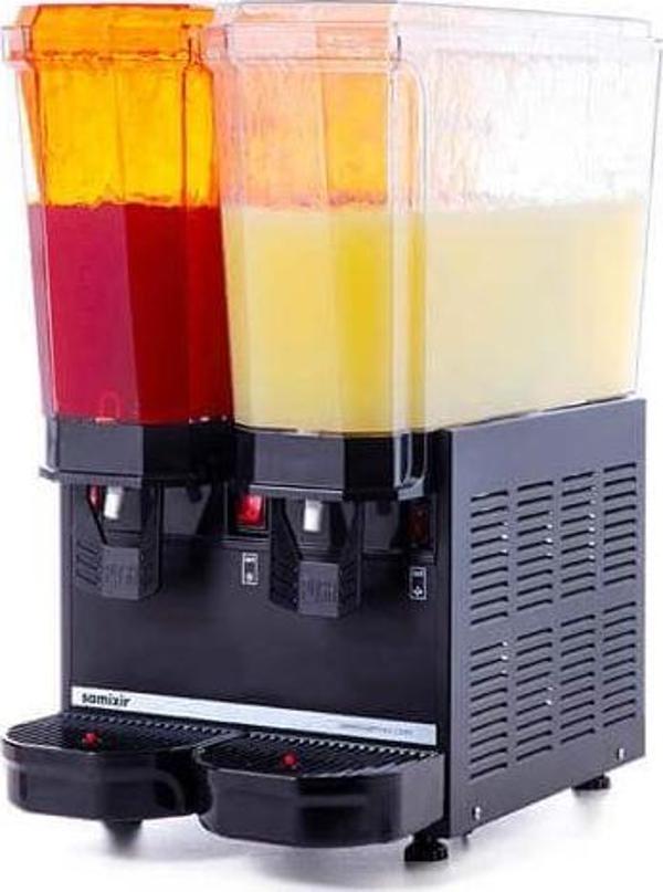Samixir 40.SSB Klasik Twin Soğuk İçecek Dispenseri, 20+20 L, Fıskiyeli, Siyah - Image 1