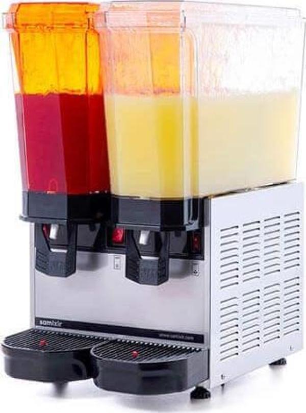 Samixir 40.SSI Klasik Twin Soğuk İçecek Dispenseri, 20+20 L, Fıskiyeli, Inox - Image 1