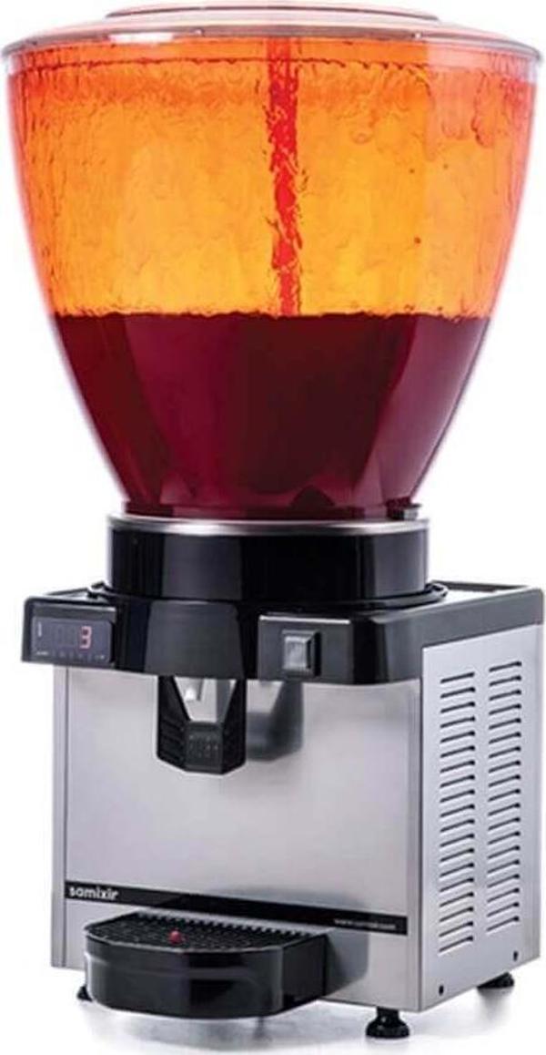 Samixir S40.DB Şerbetlik-40 litre soğuk içecek dispenseri-fıskiyeli-dijital-siyah - Image 1
