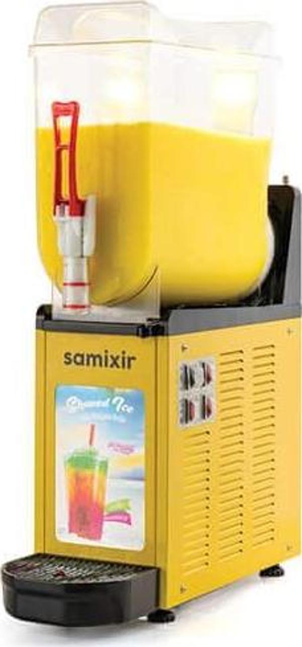 Samixir SLUSH12.YA Slush Mono Allure, Granita, Meyve Suyu Dispenseri, 12 L, Sarı - Image 1