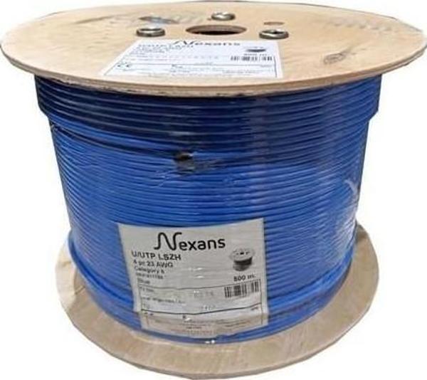 Nexans Cat6 Utp 23Awg Mavi 500M Saf Bakır Lszh Kablo Lszh Hf Nex1611Tb5 - Image 1