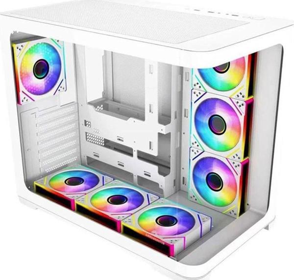 Gamebooster Gb-G2851Bw Sea Wıew 7-Rgb Fanlı Gamıng Mıd-Tower Pc Kasası Beyaz - Image 1