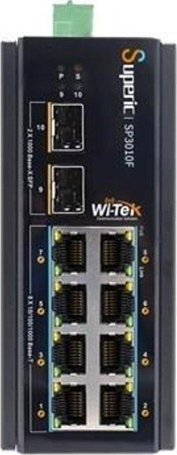 Wı-Tek Wı-Tek 8Port 240W Full Poe Wı-Sp3010F 8Ge Gıgabıt 2X Sfp Yönetilemez Endüstriyel Switch - Image 1