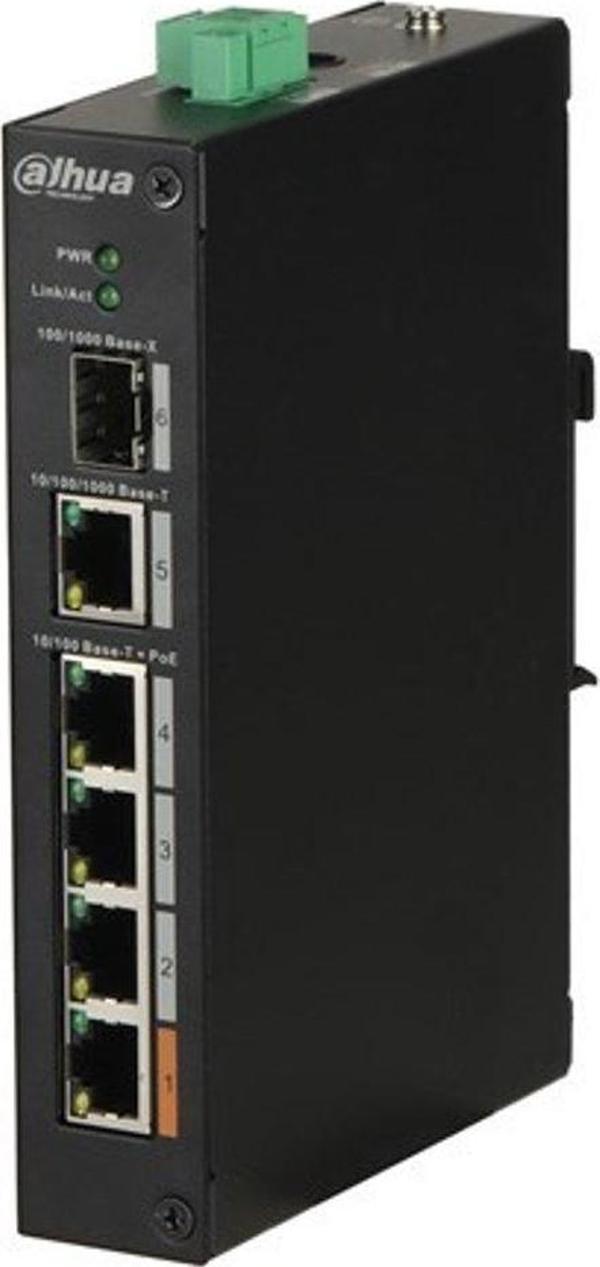 Dahua Dahau 4Port Pfs3106-4Et-60 10/100 60W Full Poe Endüstriyel Switch - Image 1
