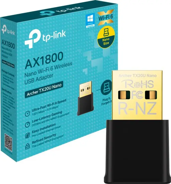 Tp-Lınk Tp-Lınk Archer Tx10Ub Nano Ax900 Wıfı6 Bluetooth Usb Kablosuz Adaptör - Image 1