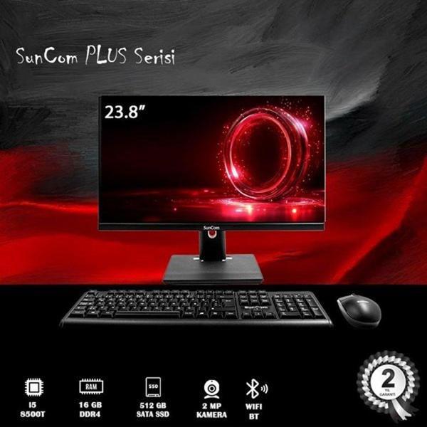 Suncom 23.8" Plus 8G-P02 Core İ5 8500T 16Gb Ram- 512Gb Ssd- O/B Hd Fdos - Image 1