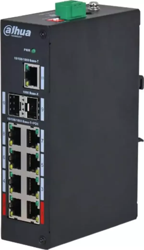 Dahua Dh-Pfs3211-8Gt-120 8 Port 10/100 8 Port Poe 1Ge Uplınk, 2Xsfp 120W Yonetılemez End. Swıtch - Image 1