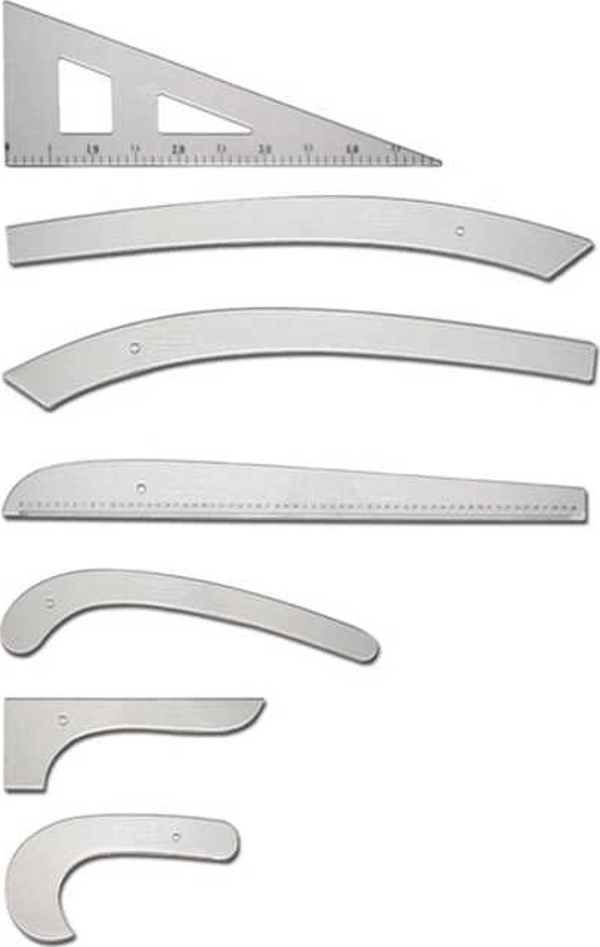 Kingstar Şeffaf Plastik Riga Cetvel Takım (7 Parça) - Image 1