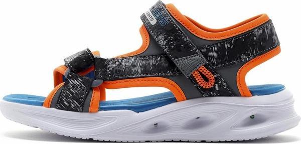 Erkek Çocuk Sandalet 401672L CCOR Skechers SOLA GLOW SANDAL Grey/Orange - Image 1