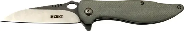 Crkt Lotus 1265 Gri Kamp / Outdoor Çakı 18cm - Yarı Otomatik, Kemerlikli, Kutulu - Image 1