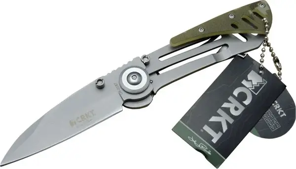 CRKT CR 0087 KM Kamp Çakı 18 cm - Metal Saplı, Otomatik, Kılıflı - Image 1