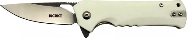 Crkt Muskie 202 AWY Beyaz Kamp / Outdoor Çakı 18cm - Yarı Otomatik, Kemerlikli, Kutulu - Image 1